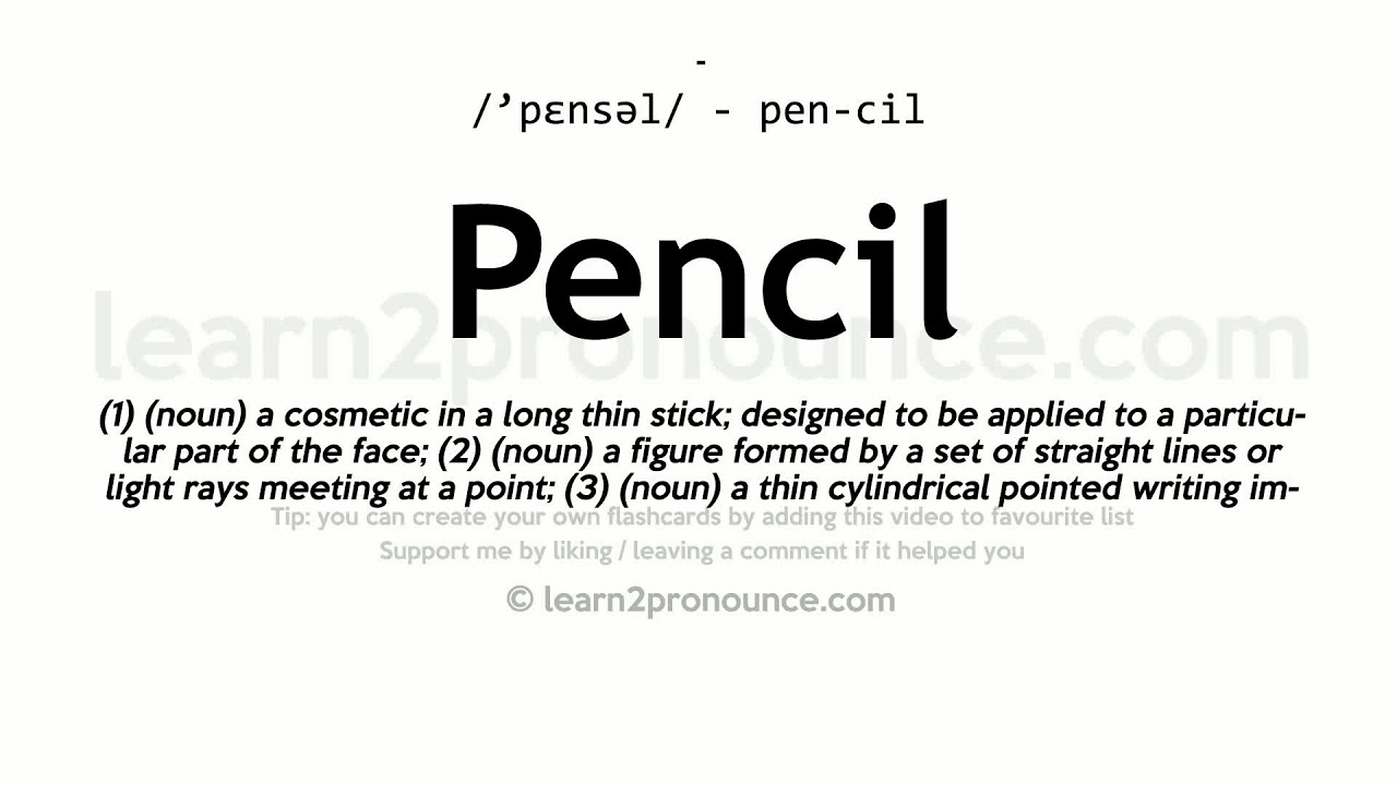 Pencil definition